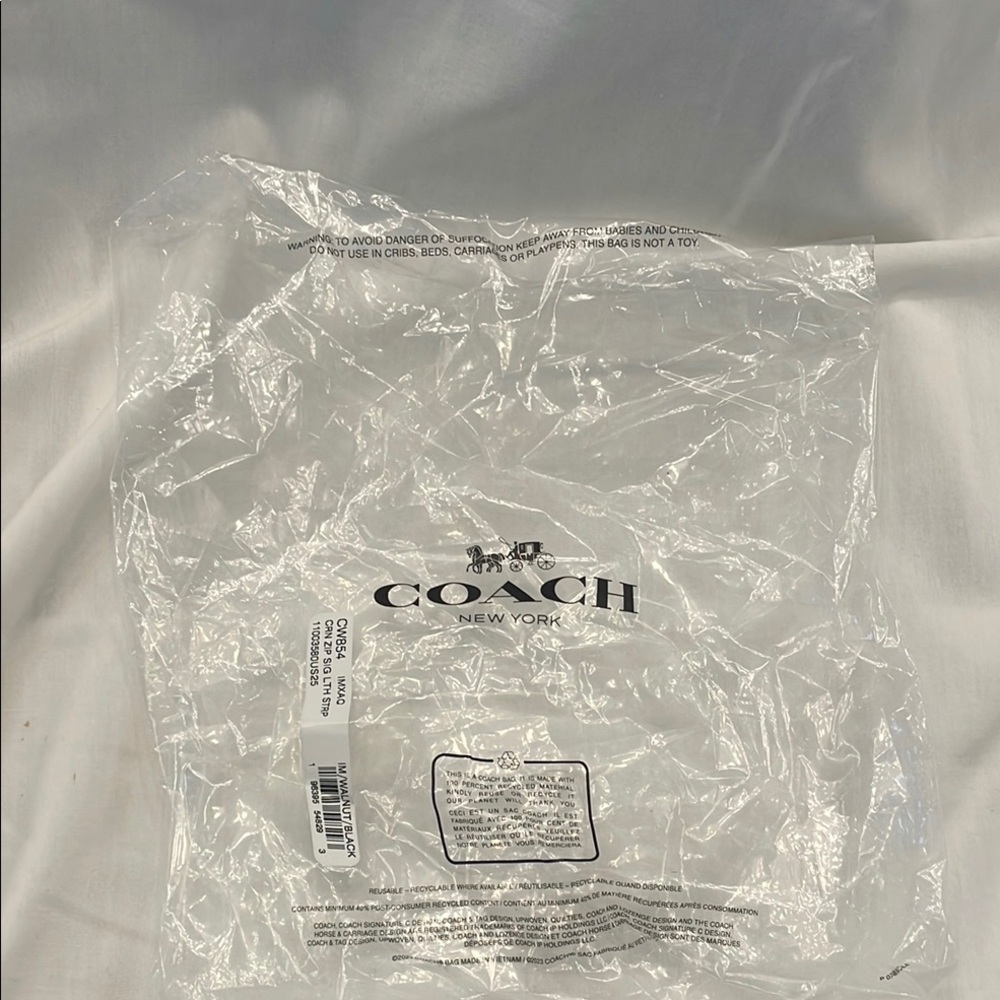 NWT Coach Black and Brown Wristlet - Picture 9 of 10